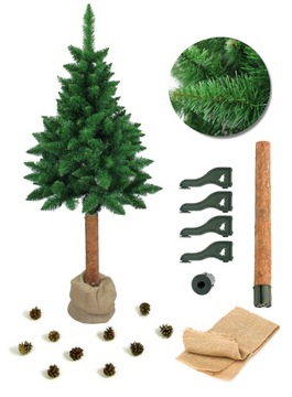 CHOINKA SZTUCZNA SOSNA NATURALNA NA PNIU 220cm
