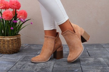 ЖЕНСКИЕ ЗАМШЕВЫЕ БОТИНКИ С ВЫРЕЗОМ