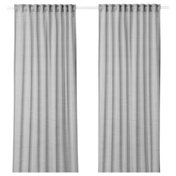 IKEA zasłona HILJA zasłony 2szt SZARY 145x300cm