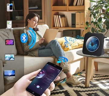 CD-ПЛЕЕР ПОРТАТИВНЫЙ FM-РАДИО CD-ПЛЕЕР НАСТОЛЬНЫЙ ДИНАМИК BLUETOOTH