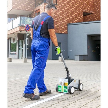 Линейная краска AMPERE TRAFFIC PAINT, БЕЛАЯ 12 шт. профессиональный