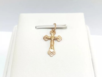 ŚLICZNA ZŁOTA ZAWIESZKA KRZYŻYK P585 0,49G