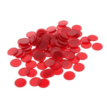 100 Pack Liczniki Liczenie żetonów Plastikowe