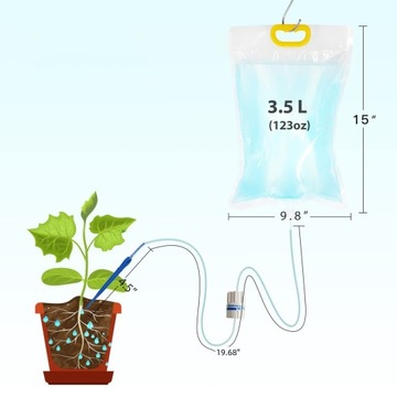 4XSYSTEM WOREK DO NAWADNIANA,PRZYRZĄD DO INFUZJI WODA APARAT KROPLÓWKI 3.5L