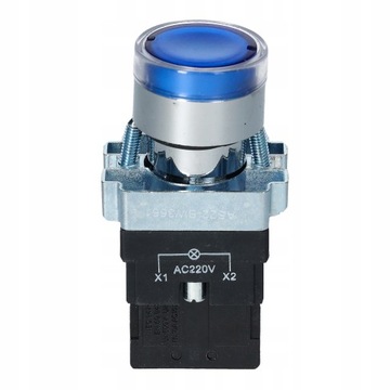 СИНЯЯ КНОПКА УПРАВЛЕНИЯ С ПОДСВЕТКОЙ 22 мм