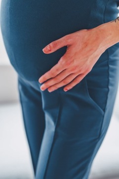 Хлопковые спортивные костюмы для беременных синего цвета, размер L.