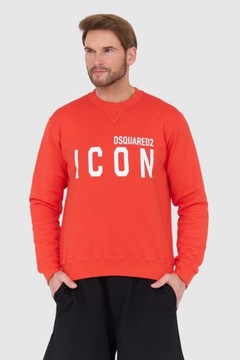 DSQUARED2 Czerwona bluza z dużym logo ICON S