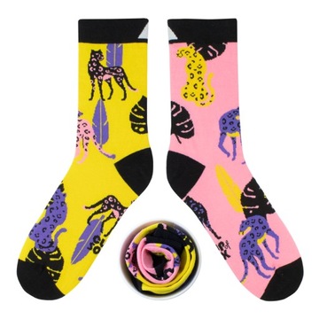 CUPOFSOX KOLOROWE SKARPETY W PANTERY 41-44