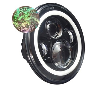 lampa LED DRL chipy OSRAM 7 cali reflektor czarny