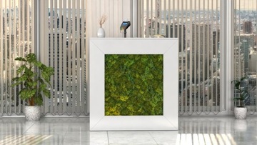 Рецепционная стойка R185 ресепшн 100см мох хроботек