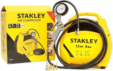 KOMPRESOR BEZOLEJOWY SPRĘŻARKA STANLEY + ZESTAW