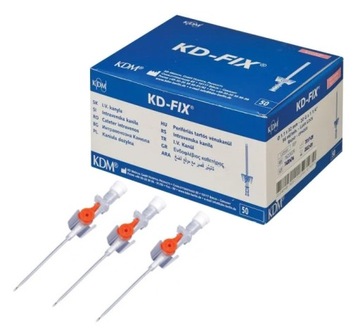 Wenflon kaniula KD-FIX 50 szt. 2,1x45 POMARAŃCZOWY