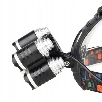 MOCNA LATARKA WIELOFUNKCYJNA 5 x LED T6 WOJSKOWA