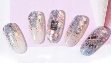 ЗОЛОТЫЕ БЛЕСКИ КОНФЕТТИ ДЛЯ УКРАШЕНИЯ НОГТЕЙ ЗОЛОТО 7