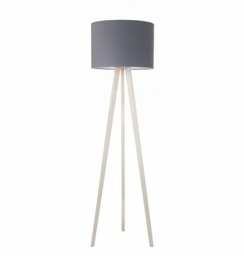 LAMPA STOJĄCA PODŁOGOWA TRÓJNÓG DREWNO ABAŻUR 165 SALON SYPIALNIA HOTEL