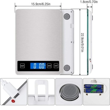 Точные кухонные граммовые весы 15 кг/1 г