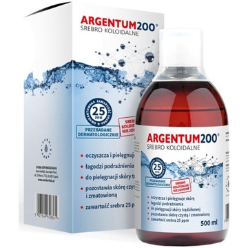 AURA HERBALS Srebro Koloidalne 25 PPM 500ml TONIK OCZYSZCZA ODŚWIEŻA