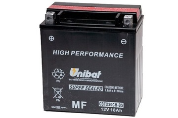 Akumulator Unibat CBTX20CH-BS, YTX20CH-BS 18Ah