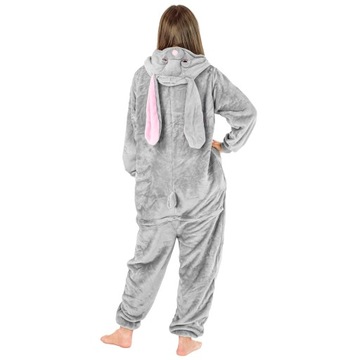 KOSTIUM KIGURUMI ONESIE JEDNOCZĘŚCIOWA PIŻAMA ŚWIĄTECZNA KRÓLIK CIEPŁA S