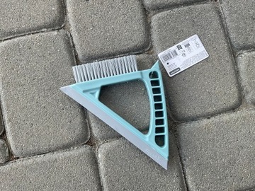 SZCZOTKA DO FUG SZCZELIN skrobaczka ściągaczka WĄSKA PŁYTEK KĄTÓW AUTA 3w1