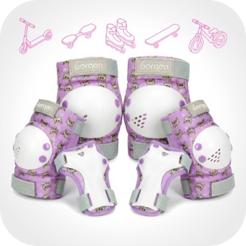 Комплект защит для детских роликовых коньков BERGEN XS фиолетовый