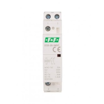 Stycznik modułowy F&F 24 V IP20 25 A