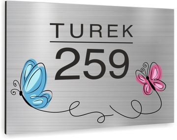 Табличка с адресом НОМЕР ДОМА 40x30см ALU