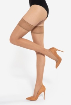 Gatta Michelle 8den Золотые кружевные чулки 3-4