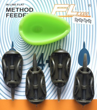ZESTAW 4x KOSZYK FORMA METHOD FEEDER 50+60+70+80g;