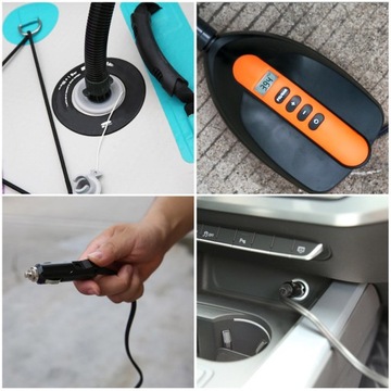 POMPA NADMUCHIWANA ELEKTRYCZNA POMPA POWIETRZA 12V SUP DO DESKI SUP