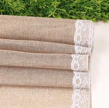 Джутовая дорожка для стола, свадьба, причастие, кружево, 35х450см