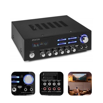 Wzmacniacz Stereo 2x 60W AV120BT KARAOKE BT USB