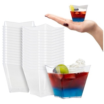 PUCHARKI POJEMNIKI NA DESERKI 100ml 24 szt. kubek STAR na przekąski