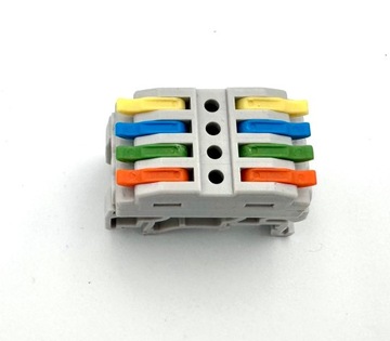 SZYBKOZŁĄCZKA elektryczna terminal na szynę DIN 3 TH 35 TS 35 jak WAGO 4/4