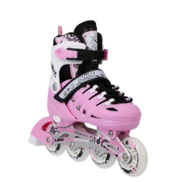 NILS КОНЬКИ 4В1 РОЗОВЫЕ M(35-38) NH10905 РОЛИКОВЫЕ КОНЬКИ РЕГУЛИРУЕМЫЕ РОЛИКЫ