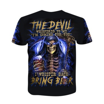 MĘSKA MROCZNA KOSZULKA T-SHIRT 3D THE DEVIL 3XL