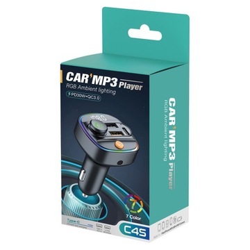 C4S FM-передатчик Bluetooth 5.3 с цифровым дисплеем для автомобиля PD 30W+QC 3.0