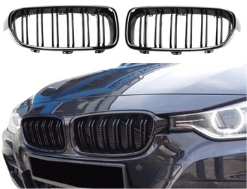 Передняя решетка радиатора для BMW F30 F31, черная глянцевая Решетка радиатора.