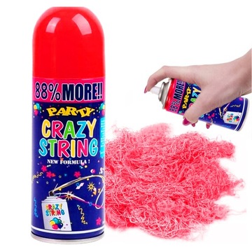 SERPENTYNA W SPRAYU URODZINY IMPREZĘ ZABAWE KONFETTI PARTY 250ml