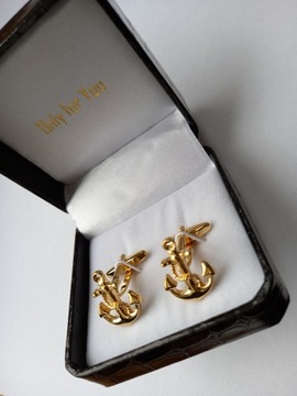 Золотые запонки EXC Anchors Marine Sails