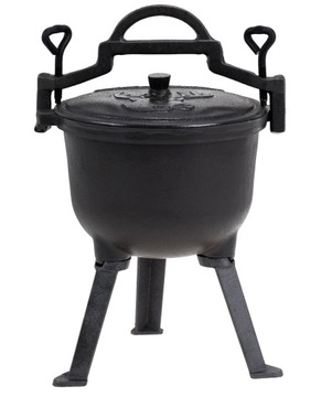 ЧУГУННЫЙ ШАФТ 5 Л, Венгерский Охотничий Кастрюля для Пирогов, КАМИН-ГРИЛЬ