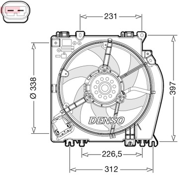 DENSO DER46002 VENTILÁTOR CHLAZENÍ MOTORU
