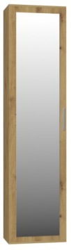 SZAFA KOMODA SŁUPEK 50CM KORYTARZ LUSTRO DRZWI DĄB ARTISAN REGAŁ