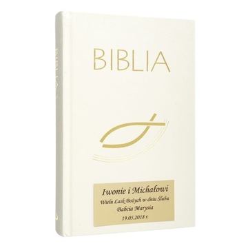 Pismo Święte starego i nowego testamentu Biblia z rybką paginator + GRAWER