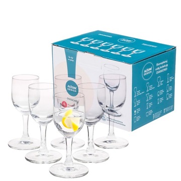 Kieliszki do wódki SHOT Diamond 35ml 6sztuk Zestaw