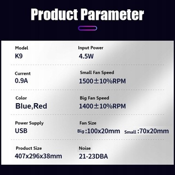 Охлаждающая подставка для ноутбука RGB Pad