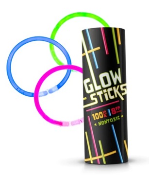OPASKA, Bransoletki fluorescencyjne, opaska fluo 100szt