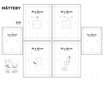 IKEA MATTEBy szablon do zdjęć obrazów 4 szt.