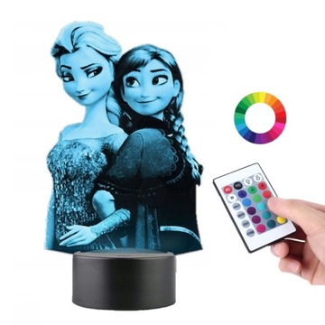 Lampka Nocna Kraina Lodu Elsa i Anna LED PLEXIDO