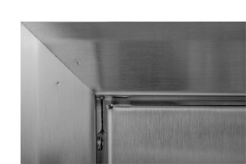 Газовая дверь из нержавеющей стали 60х60 см с ключом